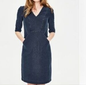 Blue Stretch Denim BODEN Bront Ottoman Dress